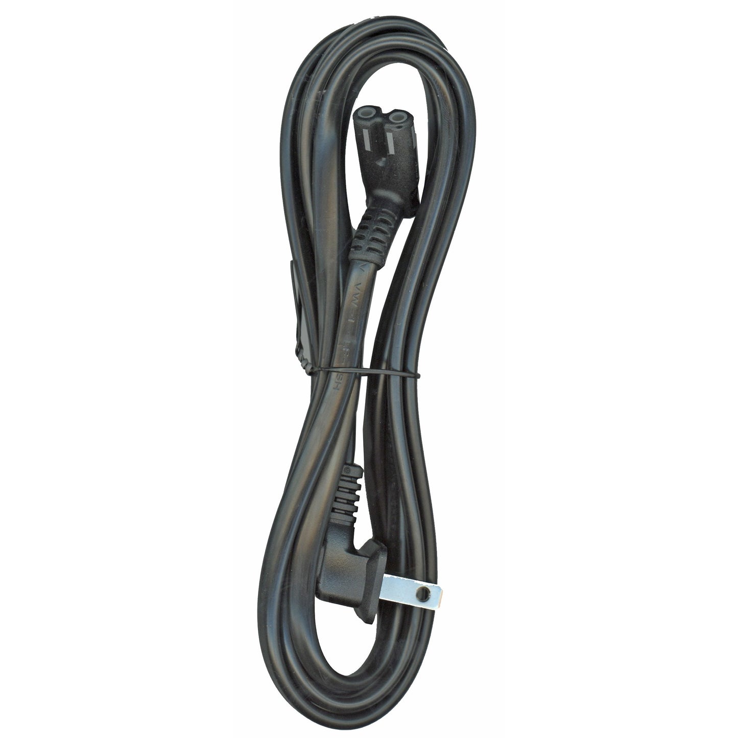Substitute for LG EAD64108402 White AC Power Cable | Right-Angle C7 Figure-8 - Right-Angle 2-Prong Male | Non-Polarized - EAD64108402