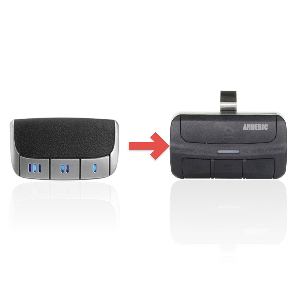 Anderic Substitute for LiftMaster 373P Premium 3-Button Vizor 315 MHz Garage Door Opener Remote Control [375UT-3button]