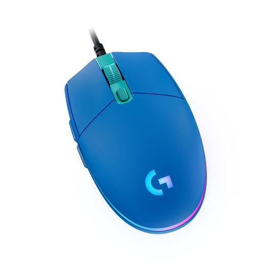 Logitech G203 Wired Gaming Mouse, 8,000 DPI, Rainbow Optical Effect LIGHTSYNC RGB, 6 Programmable Buttons, On-Board Memory, Screen Mapping, PC/Mac Computer and Laptop Compatible - Black