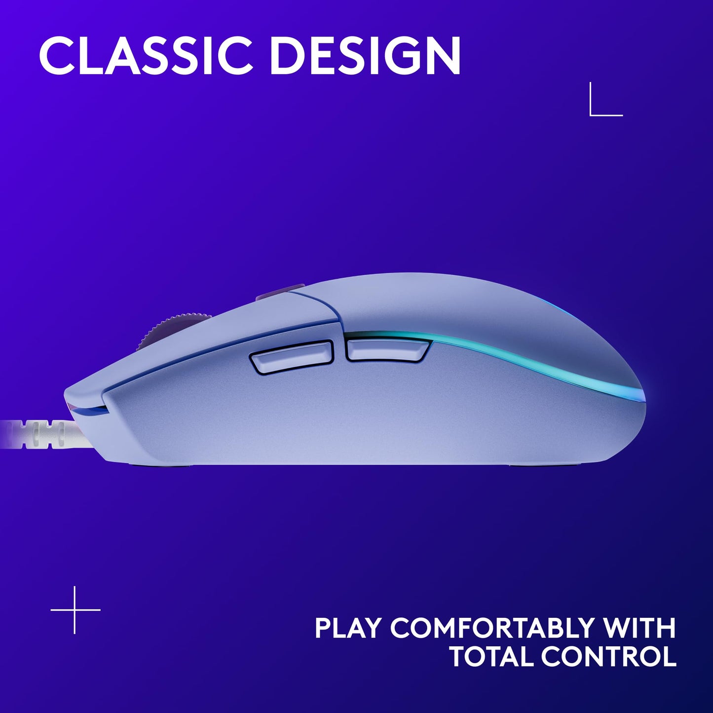 Logitech G203 Wired Gaming Mouse, 8,000 DPI, Rainbow Optical Effect LIGHTSYNC RGB, 6 Programmable Buttons, On-Board Memory, Screen Mapping, PC/Mac Computer and Laptop Compatible - Black