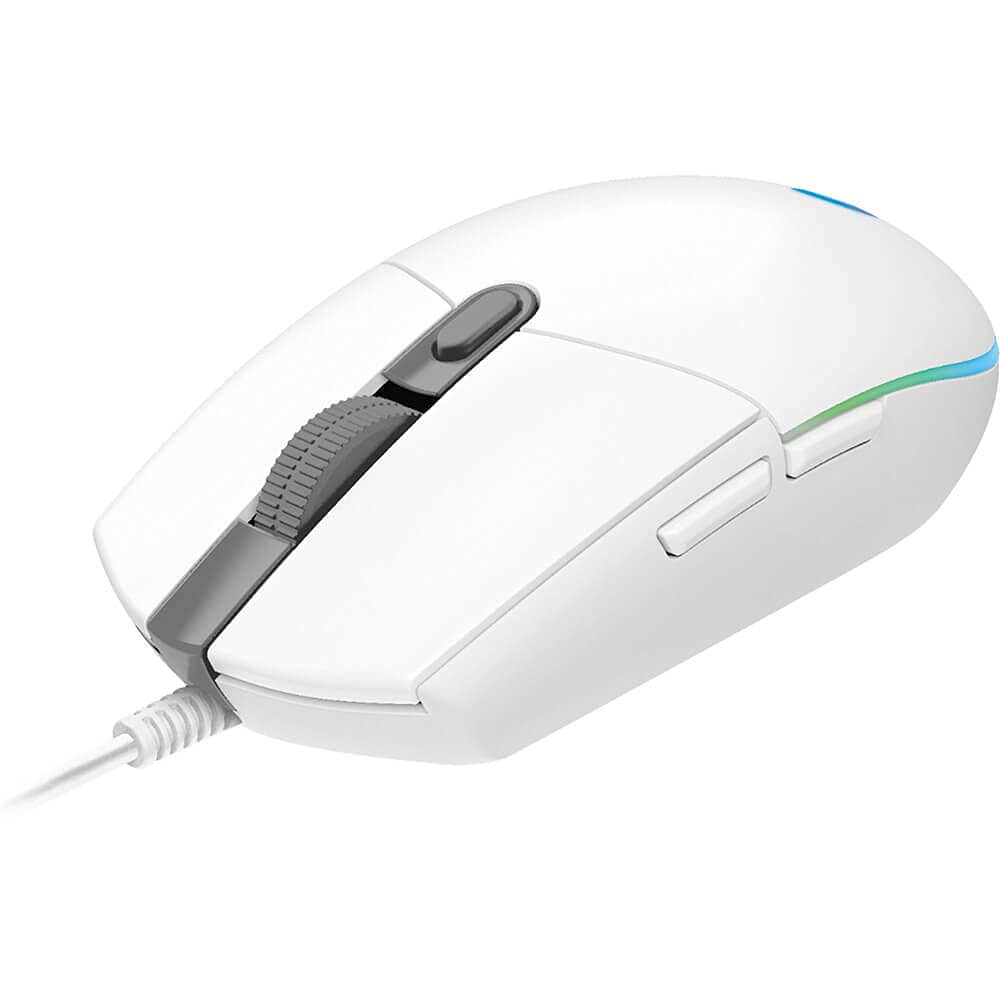 Logitech G203 Wired Gaming Mouse, 8,000 DPI, Rainbow Optical Effect LIGHTSYNC RGB, 6 Programmable Buttons, On-Board Memory, Screen Mapping, PC/Mac Computer and Laptop Compatible - Black
