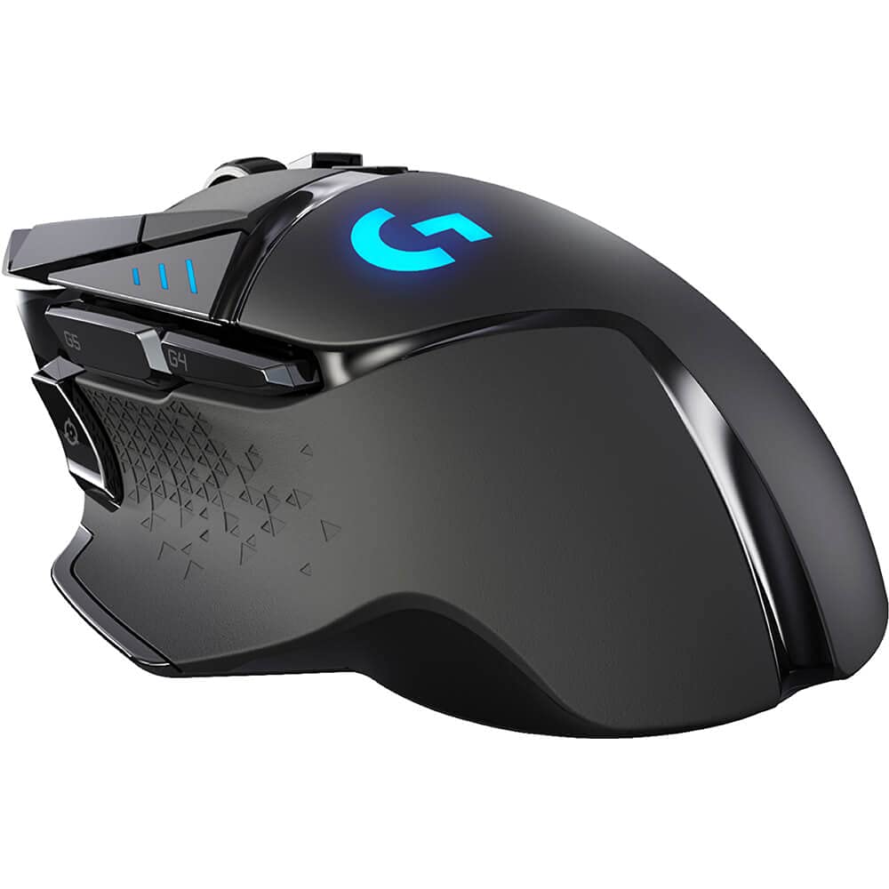 Logitech G502 Lightspeed Wireless Gaming Mouse with Hero 25K Sensor, PowerPlay Compatible, Tunable Weights and Lightsync RGB - Black