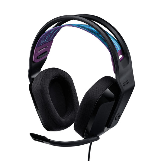 Logitech G535 Lightspeed Wireless Gaming Headset - Lightweight on-Ear Headphones, flip to Mute mic, Stereo, USB Rechargeable - Black