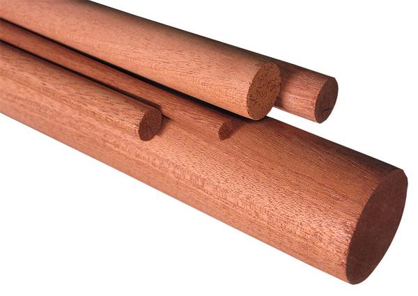 VENTRAL 3/4 Inch (0.75) Mahogany Dowel Rod Sticks Unfinished Wood for Hobby Crafts