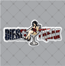 Martini Pin-up Sticker
