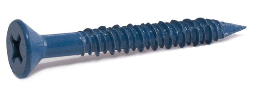 1/4 x 1 1/4 Phillips Flat Concrete Screw Blue