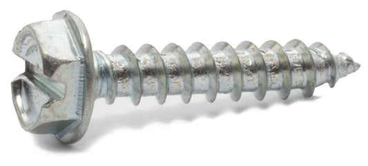 12 x 1/2 Slotted Hex Washer Head Sheet Metal Screw Zinc Plated
