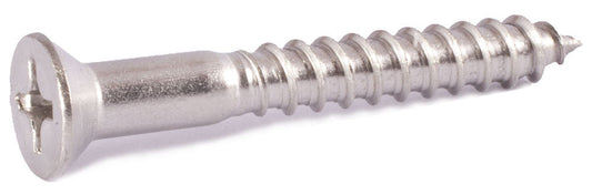 10 x 3 Phillips Flat Wood Screw 18-8 SS