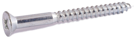 4 x 1 1/2 Phillips Flat Wood Screw Zinc Plated
