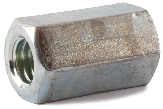 1/4-28 x 3/8 x 7/8 A563 Hex Coupling Nut Zinc
