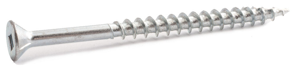 8 x 1 5/8 Square Flat Particle Board Screw w/ Nibs T17 Zinc Plated - Carton (5,000)