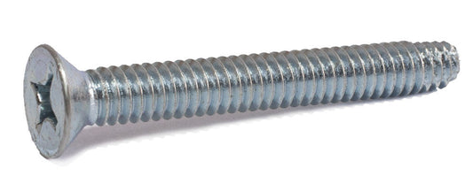 10-24 x 1 1/2 Phillips Flat Machine Screw Type F Zinc Plated