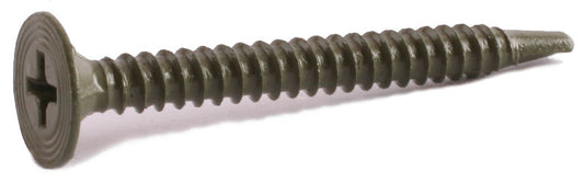 8 x 1 1/4 Phillips Wafer Self Drilling Cement Board Screws w/ Nibs Ruspert Coated - Carton (5000)
