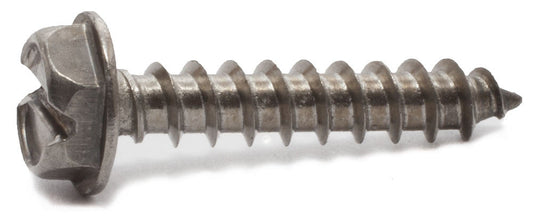 8 x 3/4 Slotted Hex Washer Head Sheet Metal Screw 18-8 SS
