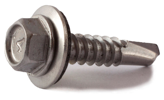 14-14 x 4 Hex Washer Head Self Drill Screw w/ Neo 410 SS
