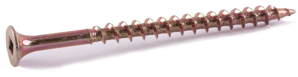 6 x 2 Square Bugle Decking Screws Yellow Zinc Plated - Carton (3500)