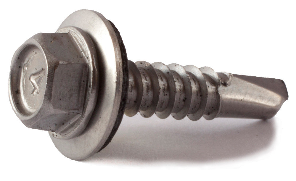14-14 x1 1/2 Hex Washer Head Self Drill Screw w/ Neo 410 SS