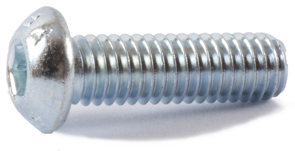 M10-1.50 x 20 Button Socket Cap Screw 12.9 ISO 7380 CR+3 Zinc
