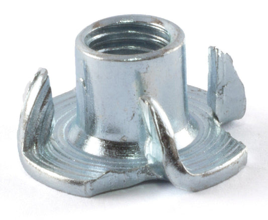 3/8-16 x 7/16 Tee Nut 4 Prong Zinc Plated