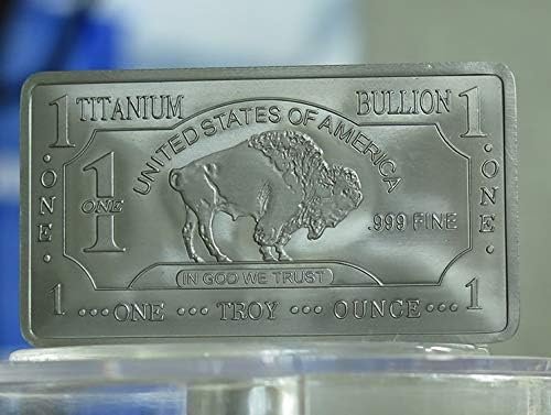 1 oz One Troy Ounce USA American Buffalo .999 Fine Titanium Bar Ti Element