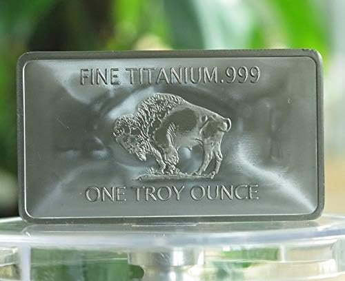 1 oz One Troy Ounce USA American Buffalo .999 Fine Titanium Bar Ti Element