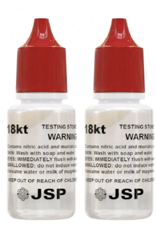 2 JSP 18K Gold Jewelry Testing Acid Solution Test Scrap Tester Solutions Oro Kit
