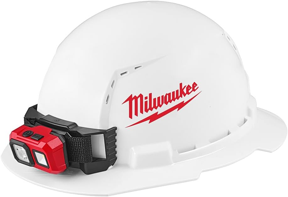Milwaukee 2104 Spot Flood 450 Lumens Adjustable Hard Hat Headlamp Light