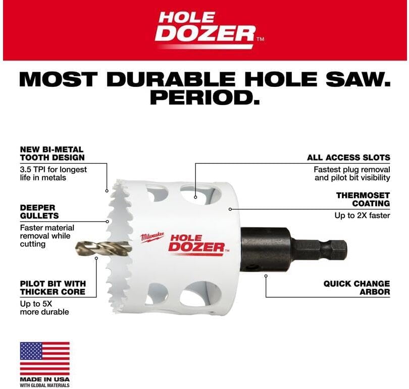 Milwaukee 49-22-4025 13-Piece General Purpose Hole Dozer Hole Saw Kit