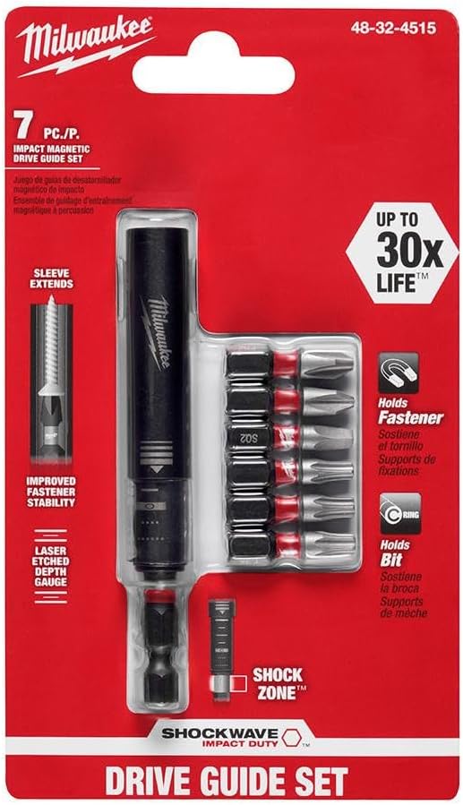 Milwaukee Electric - Shockwave Impact Magnetic Drive Guide Set - 7 PC