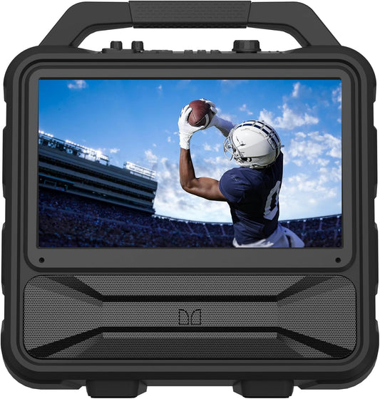 Monster Vision 2 | Portable Entertainment System with 15.6" 1080p Display & 60W Speakers | up to 25 Hours of Playtime | Dual HDMI Ports | Includes USB-C to HDMI Cable | ATSC Tuner for Portable TV use
