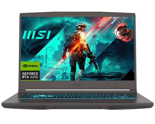 msi 15.6" Thin A15 Gaming Laptop, 16GB DDR5, 512GB SSD, Full HD Display, NVIDIA GeForce RTX 4050, AMD Ryzen 5 7535HS, Wi-Fi 6, Backlit Keyboard, Webcam, Bluetooth, Windows 11, Black