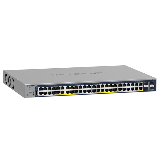 NETGEAR 52-Port PoE Gigabit Ethernet Smart Switch (GS752TPP) - Managed, Optional Insight Cloud Management, 48 x PoE+ @ 760W, 4 x 1G SFP, Desktop or Rackmount