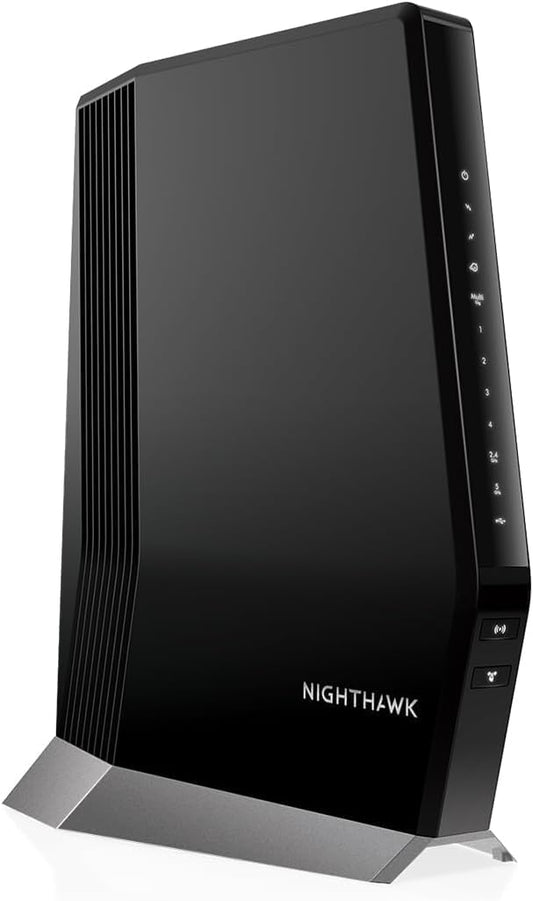 NETGEAR Nighthawk Cable Modem with Built-in WiFi 6 Router (CAX80) - Compatible with All Major Cable Providers | Cable Plans Up to 6Gbps | AX6000 WiFi 6 speed | DOCSIS 3.1 (Renewed)