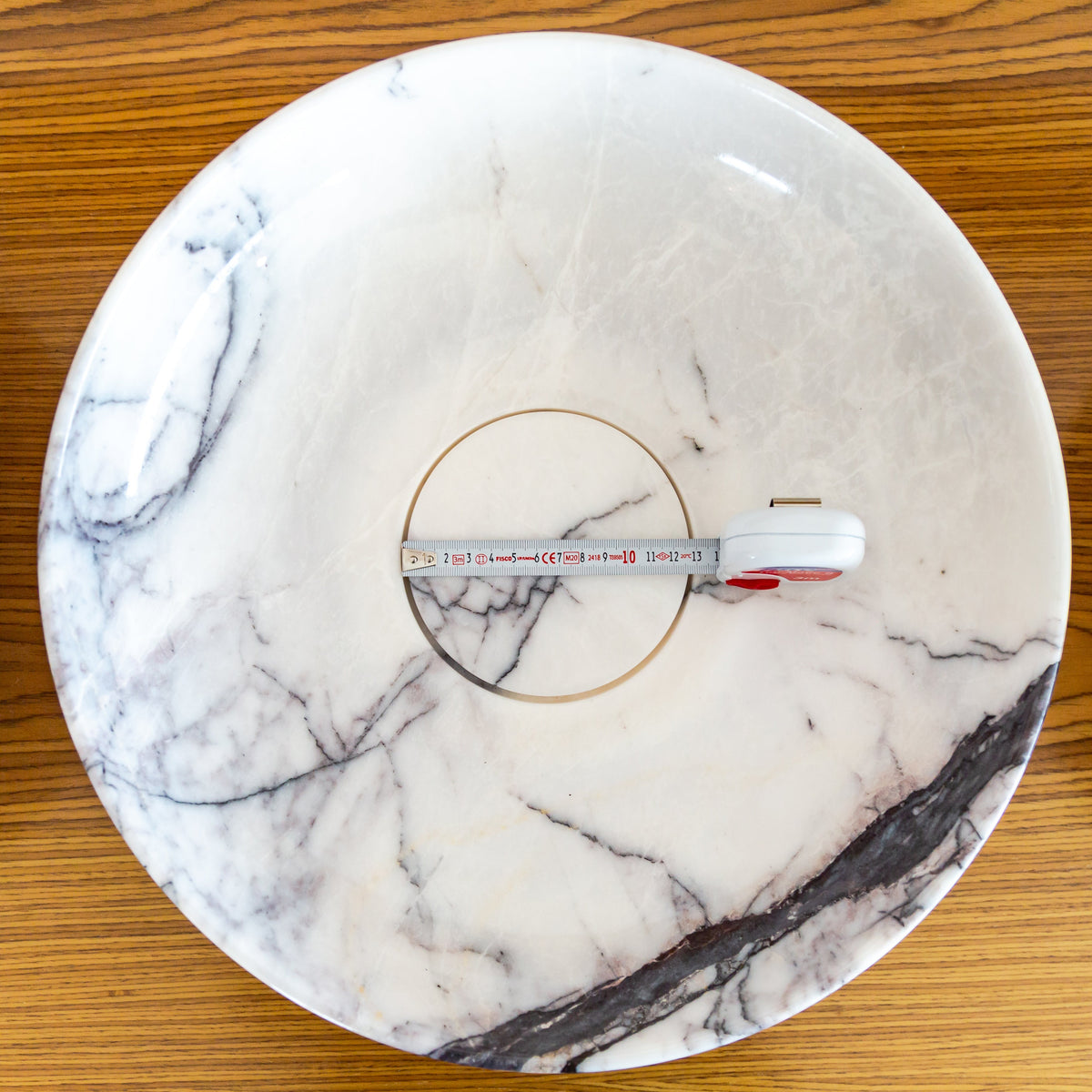 White Marble Natural Stone Handcrafted Vessel Sink Above Counter Polished 15.5x4.5