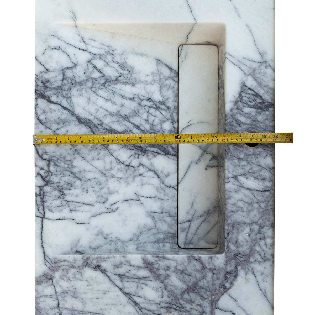 Turkish Marble Wall Mount Bathroom Sink Polished 20x40 Hidden Drain