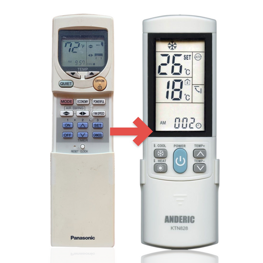 Anderic Substitute for Panasonic A75C2724 Air Conditioner Remote Control [KTN828]