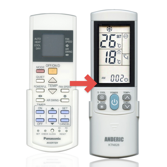 Anderic Substitute for Panasonic A75C2913 Air Conditioner Remote Control [KTN828]