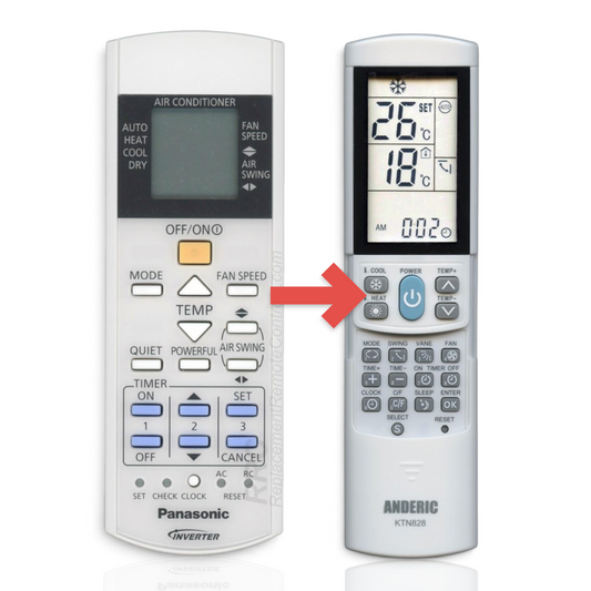 Anderic Substitute for Panasonic A75C3726 Air Conditioner Remote Control [KTN828]