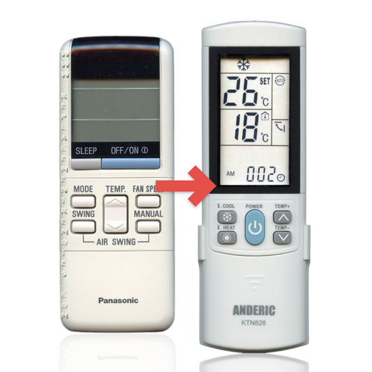 Anderic Substitute for Panasonic A75C561 Air Conditioner Remote Control [KTN828]