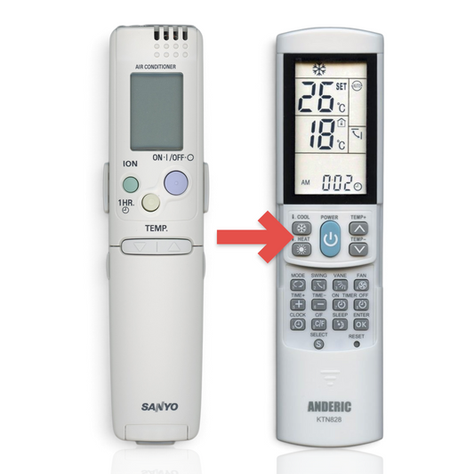 Anderic Substitute for Panasonic RCS4VPIS4U Air Conditioner Remote Control [KTN828]