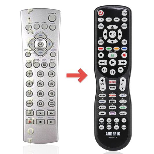 Anderic Substitute for Philips PM4S 4-Device Universal Remote Control [RRU401]