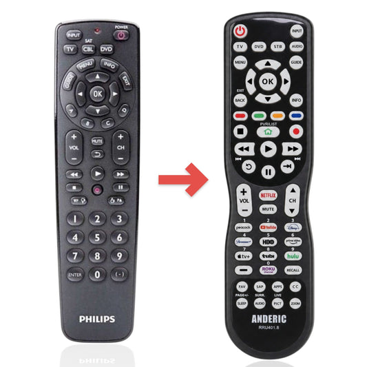 Anderic Substitute for Philips SRP2003WM/17 3-Device Universal Remote Control [RRU401]