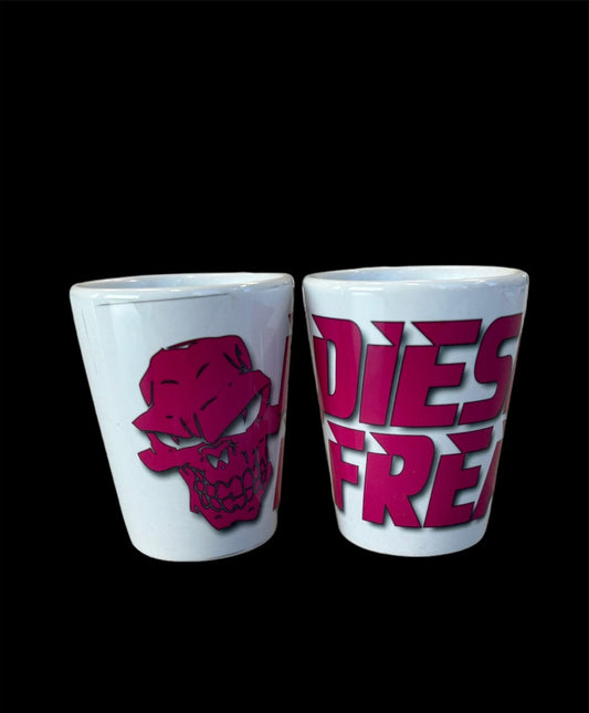 Pink Diesel Freak Stacked Ceramic Shot Glass