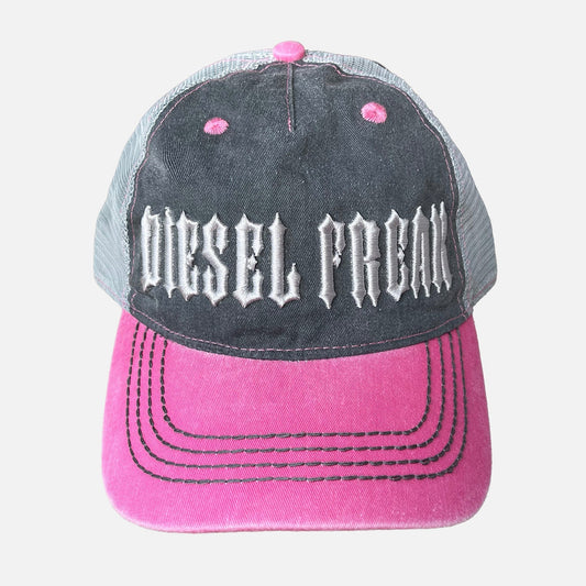 Pink Piston Head Puff Embroidered Cap