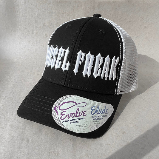 Piston Head Puff White Ponytail Hat