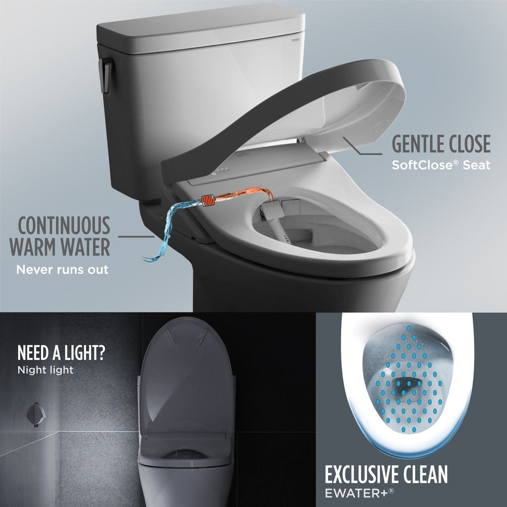 TOTO S7 WASHLET+ Bidet Toilet Seat with EWATER+ Bowl and Wand Cleaning and Lid