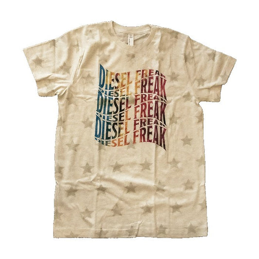 Rainbow Swoosh with stars Adult Tee