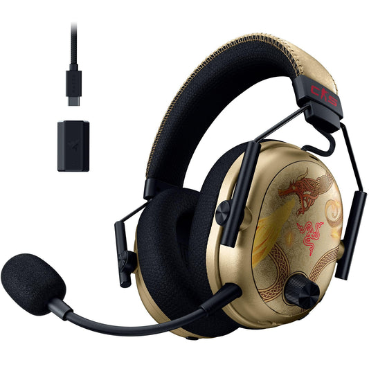 Razer BlackShark V3 Pro Wireless ANC Gaming Headset for PC: Full Band Mic - 50mm Drivers - 2.4 GHz, Bluetooth, USB, 3.5mm - Works with Mac, PS5, Nintendo Switch, Smartphone - 70 Hr Battery - Black