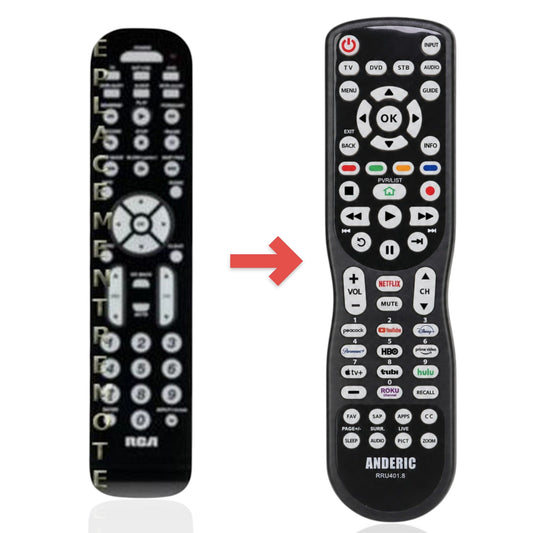 Anderic Substitute for RCA RCR6473R Advanced Universal Remote Control [RRU401]