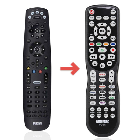 Anderic Substitute for RCA RCRP05BR 5-Device Universal Remote Control [RRU401]
